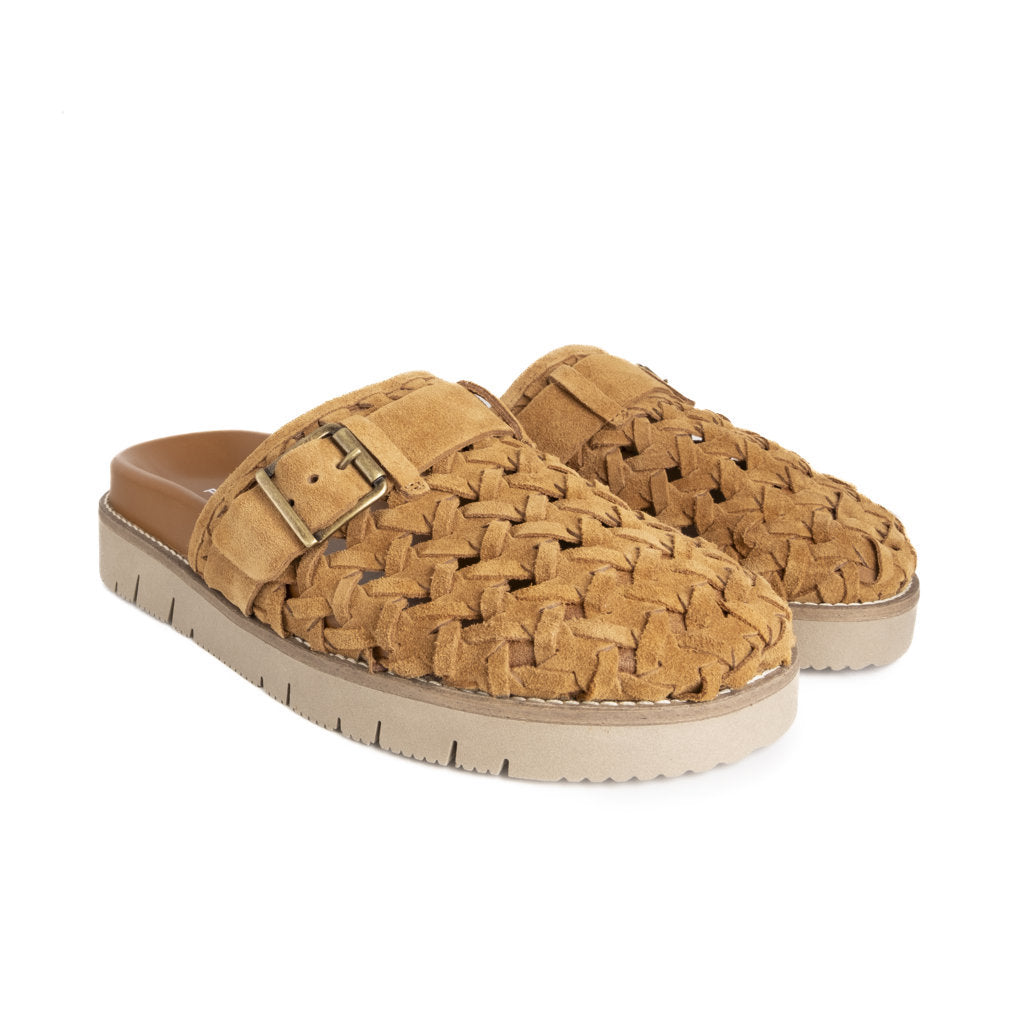 EDRA WOV  SUEDE COGNAC