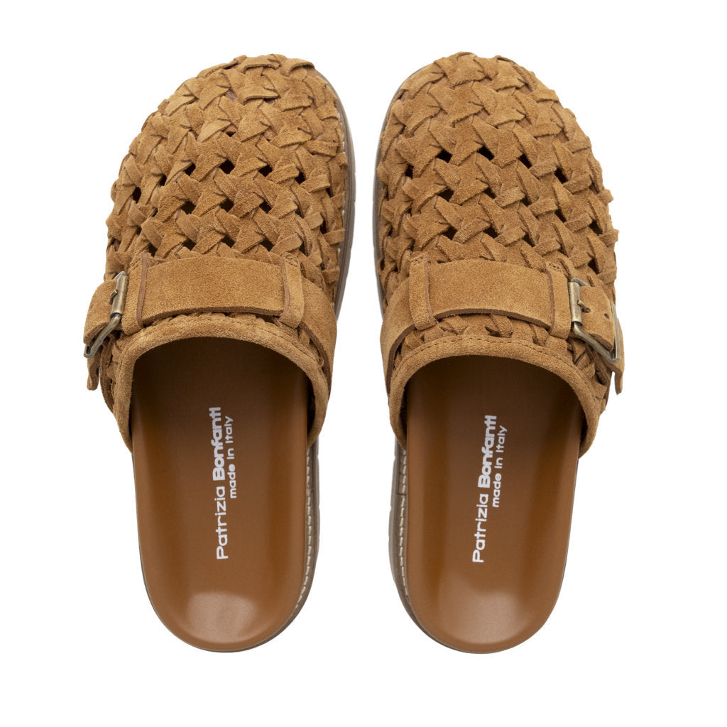 EDRA WOV  SUEDE COGNAC