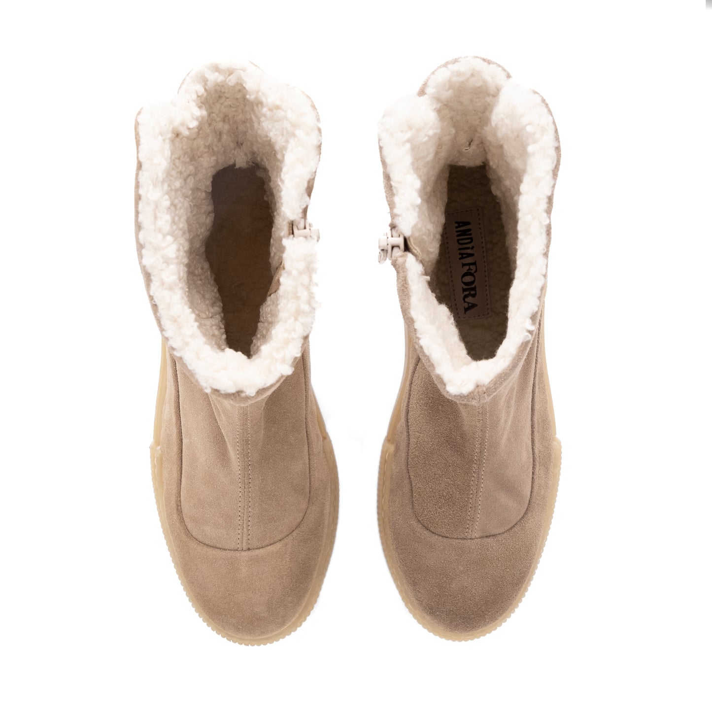 KEEPS TEDDY  SUEDE CAMEL
